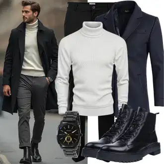 Elegant Outfit mit Dunkelblau/Blau Slim Hose/Jerseyhose/Trainingshose/Chino Hose/Jogger Hose/Sporthose/Stretchhose/7/8 Hose/Funktionshose/Musselin Hose Tommy Hilfiger "Business Outfit"Look: Unisex, Elegant, Smart Casual, Schlichte, Casual, Classic, Premium, Feine