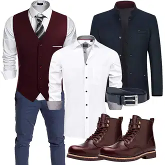 Outfit mit Grau Hemd "Business Outfit"