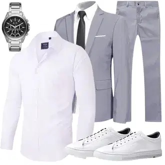 Outfit mit Rosa/Fliederfarben siliteelon "Business Outfit"