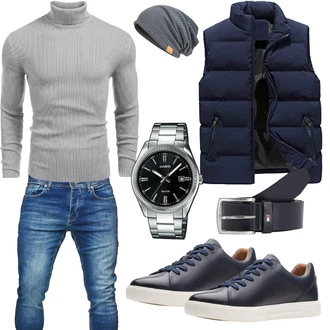 Outfit mit Grau Jumpsuit & Overall Overall COOFANDY "Casual Outfit"