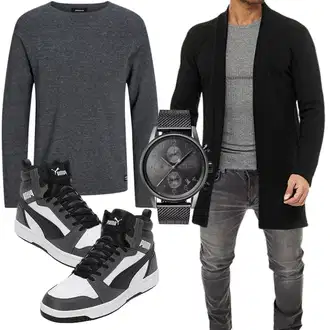 Outfit mit Schwarz Jumpsuit & Overall Overall Redbridge "Casual Outfit"