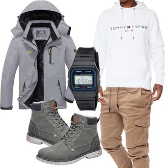 Outfit mit Winter Parka/Regenjacke KEFITEVD "Casual Outfit"