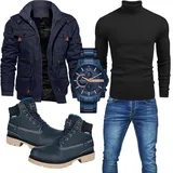 Schwarze Gummistiefel Outfits image