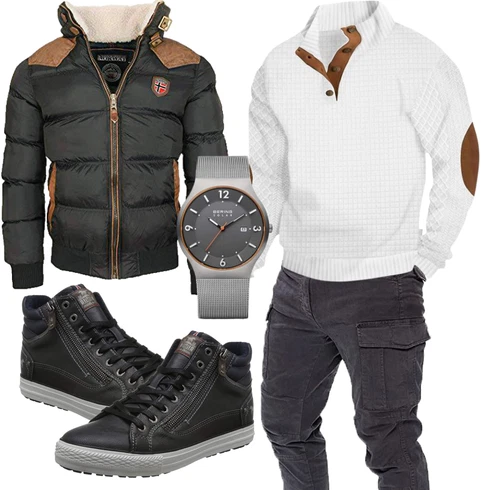 Schwarz/DunkelGrün/Khaki/Grün/Dunkelbraun KunstfaserJacke/IsolationsJacke/TrachtenstrickJacke/KapuzenJacke/SteppJacke/Außergewöhnliche Jacke/DaunenJacke/WinterJacke/Puffer Jacke Geographical Norway kombinieren
