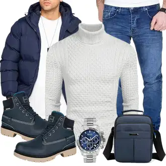Outfit mit Blau Jumpsuit & Overall Overall MERISH "Casual Outfit"