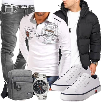 Mit Bauch Outfit mit Grau Vohoney "Cool Outfit"