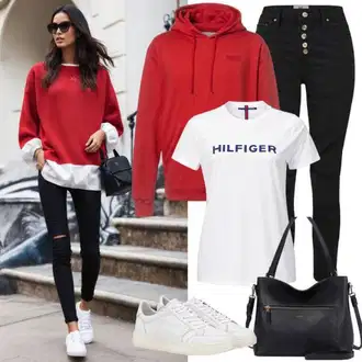 outfit mit Bela/Bež/Rjava/Krem/Khaki/Zelena Superga Poletne superge/Superge Luknjasta/Ozka Superga/Superge Nizka/Usnjene superge Furla "Cooles Herbst Outfit"