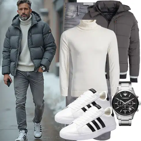 Weiß/Creme/Khaki Einfacher Pullover/Stillpullover/Wollpullover/Thermo Pullover/Basic Pullover/Feinstrickpullover/Rollkragenpullover Peter Hahn, Weiß Sneaker Low/Walkingschuh/Plateau-Sneaker/Chunky Sneaker plein sport kombinieren