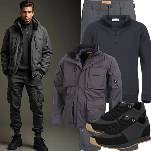 Schwarz TrekkingStiefel/Wasserdichter Outdoorschuh/Wasserdichter Stiefel/Herren Lederschuhe/Wasserfester Schuh/Winter Sneaker The North Face kombinieren