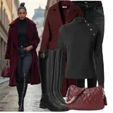 Kombinirati Sive High Waist Traperice image