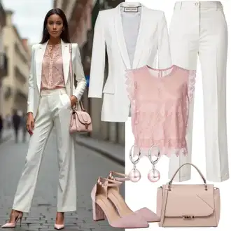 Ležerno Outfit sa Siva/Bijela/Ljubičasta Odijelo Casual Sako/Oversize Sako/Pleteni Sako/Znojni Sako/Sakoi za Bluzu/Dugi Sako figl "Elegantan izgled za Vagu"Look: Prevelik, Ležerno, Pametno ležerno, Elegantan, 20-ih godina, Chic, Traditional, Egirl, Udobna