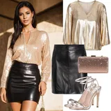 Krem Bluze 2 v 1 outfiti za dame image