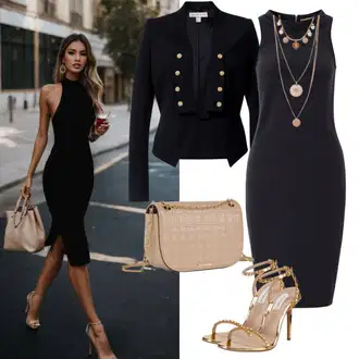 Elegantní outfity Matriční úřad s Černá/Růžová/Červená délka ke kolenům/Slavnostní Šaty Midi/Midi Šaty/Šaty po kolenu/Plesové Šaty/Šaty Fit & Flare/Elegantní šaty ke Kolenům/Koktejlové Šaty/Šaty Do Áčka made of emotion "Elegantní vzhled pro Pannu"Look: Casino, 50. narozeniny, Ples, Divadlo, Matriční úřad, Galavečer, Narozeniny, Nový Rok, 60. narozeniny, 30. narozeniny, Koncert, 18. narozeniny