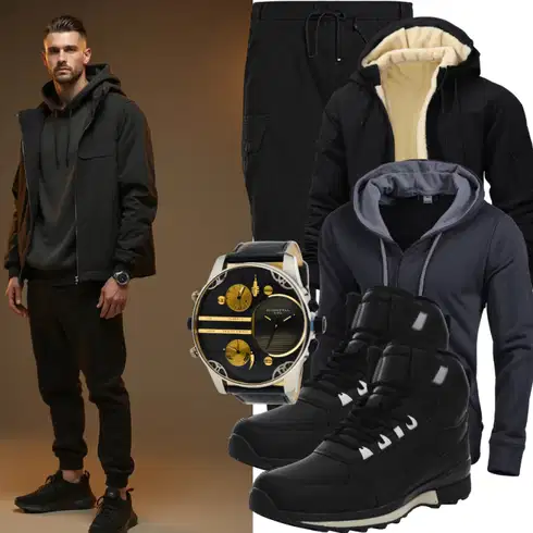 Schwarz Schuh Chelsea Boot Ecco kombinieren