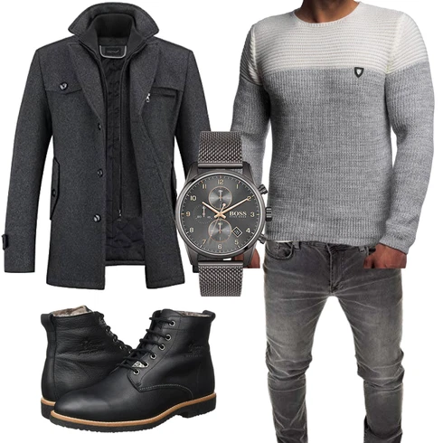 Grau Jumpsuit & Overall Overall/Winter Parka CRSM kombinieren