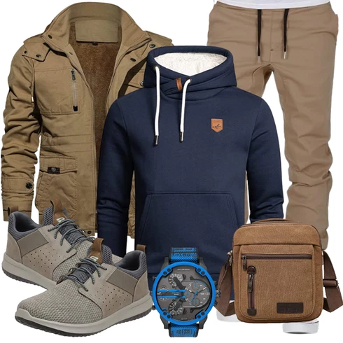 Grün Hose/Jacke Winter Parka KEFITEVD kombinieren