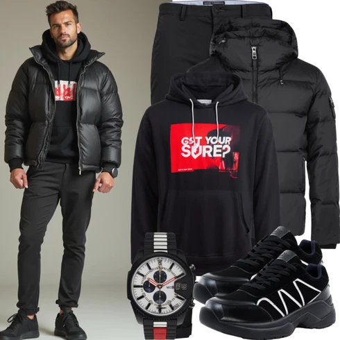 Schwarz TrekkingStiefel/Wasserdichter Outdoorschuh/Wasserdichter Stiefel/Herren Lederschuhe/Wasserfester Schuh/Winter Sneaker The North Face kombinieren