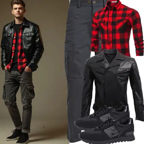 Schwarz/Dunkelgrau Sneaker Turnschuh ohne Schnürsenkel/Leder Sneaker/Sneaker Low/Winter Sneaker/Klassische Pantolette The North Face kombinieren mit Schwarz KunstLederjacke/Leder Bomberjacke/Wachsjacke/Lederjacke Redbridge