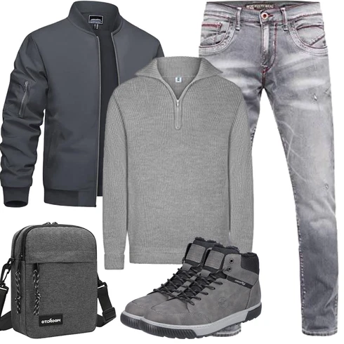 Baseball Dunkelblau/Dunkelgrau/Grau UniformJacke/KunstfaserJacke/CollegeJacke/Jacke mit Seitlichem Reißverschluss/FliegerJacke/BomberJacke TACVASEN kombinierenLook: Baseball, Fußball, Tennis, Laufen, Freizeit, Reiten