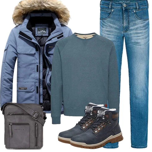 SchulterTasche ROYALZ kombinieren mit Hellblau/Dunkelblau/Blau/Grau Klassischer Stiefel/Wasserdichter Outdoorschuh/Herren Lederschuhe/Sicherheitsschuh/Wasserfester Schuh/Wasserdichter Stiefel/Trekkingstiefel ARRIGO BELLO