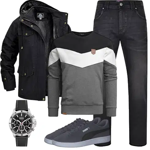 Kurz Grau/Dunkelgrau/Hellgrau/Silber Damen Pullover/Pullover mit Stehkragen/Ausgefallener Hoodie/Sport Hoodie/Sport Sweatshirt Amaci&Sons kombinieren