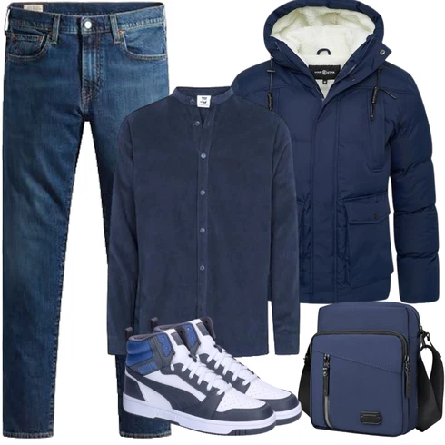 Teddyfell Dunkelblau/Blau 2in1 Jacke/Parka-übergangsJacke/SommerdaunenJacke/KapuzenJacke/Winter Parka/DaunenJacke/Puffer Jacke/WinterJacke Soulstar kombinieren
