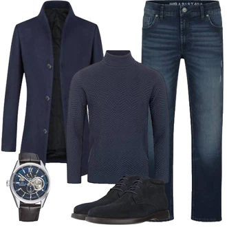 Herbst Outfits Festlich mit Dunkelblau Allthemen "Herbst Outfits"Look: Festlich, Schön, Indoor, Büro, Business, Smart Casual
