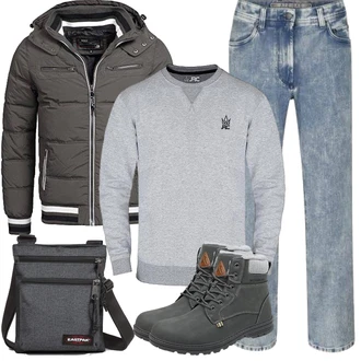 Winter Outfit mit Schwarz/Grau/Dunkelgrau/Dunkelgrün/Hellgrau Thermostiefel/Winter Sneaker/Winter Stiefel/Gefütterte Stiefelette/Klassischer Stiefel/Wattierte Stiefel/Winter Stiefelette/Wasserfester Schuh/Wasserdichter Stiefel/Herren Lederschuhe Mishansha "Herbst Outfits"