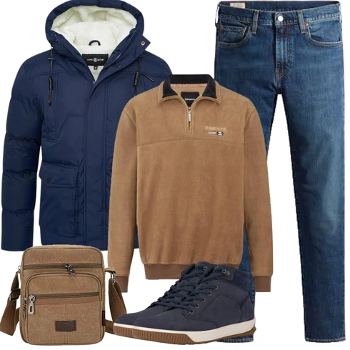 Teddyfell Dunkelblau/Blau 2in1 Jacke/Parka-übergangsJacke/SommerdaunenJacke/KapuzenJacke/Winter Parka/DaunenJacke/Puffer Jacke/WinterJacke Soulstar kombinieren