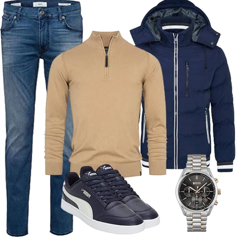 Kurze Jeansjacke Behype kombinieren