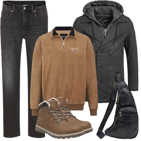 Blau Wintermantel/Winter Parka Indicode Jeans kombinieren