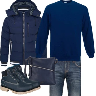 Herbst Outfit mit Blau/Hellblau/Dunkelblau Winter Sneaker/Trekkingstiefel/Gummistiefelette/Schnürstiefel/Lederjacke/Klassischer Stiefel/Winter Stiefelette/Wattierte Stiefel/Herren Lederschuhe/Wasserfester Schuh/Gefütterte Stiefelette/Sicherheitsschuh/Wasserdichter Stiefel Gaatpot "Herbst Outfits"
