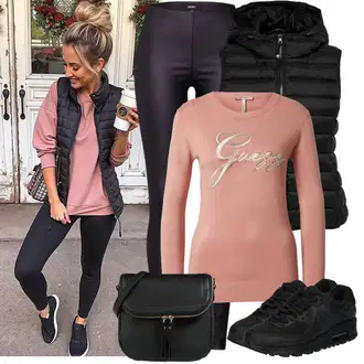 Air Max 90 Outfit sa Crna/Svjetloplava/Siva/Plava cam cipela/gimnastička papuča/Tenisica za fitness/cipela za trčanje Nike Sportswear "Božićni outfit"