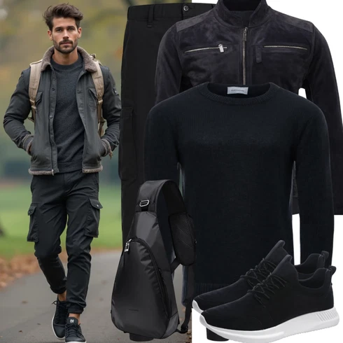 Schwarz/Grau MannsTasche/Sport Accessoire Napapijri kombinieren