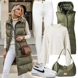 Kombinacije za zimu Vjenčanje Nevesta sa Bijela/Smeđa Tanka tenisica/Niska Tenisica/Rupičasta tenisica/Tenisica sa šljokicama/Ljetna tenisica Nike "Jesenski Izgled"Look: Hawaii, Novogodišnja noć, Škola, Vjenčanje, Koncer