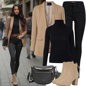 Pametne ležerne kombinacije sa Crna/Bijela Kožna Jakna/High Waist Traperice/Kožne Cipele/Bikerske Traperice/Push-up Traperice/Traperice Slim Kroja/Zimska jakna/Termo Traperice/Traperice s Prorezom Diesel, Crna Pulover s Rol Ovratnikom/Kardigan s okruglim izrezom/Kardigan s podignutim ovratnikom happiness İstanbul, Crna Torba za nošenje/Bubreg torbica/Torba oko struka/Torba za rame/Pojasna torbica/Muška torba/Torba preko ramena/Bum torba Steve Madden "Jesenski Izgled"