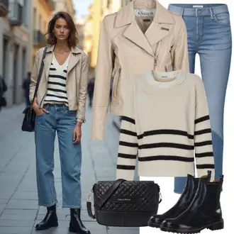 Metal outfit mit Črna Gumijasti Gležnar/Usnjena Jakna/Chelsea Škornj GANT "Jesenski Videz"Look: Lak, Prevelik, Metal, Mokrega videza, Premij, Priložnostne, Delovna oblačila, Eleganten, Unisex, Modna