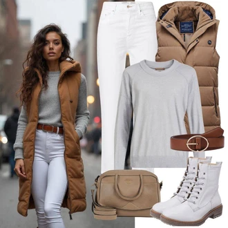 outfit mit Rjava/Temno siva/Črna/Temno rjava/Khaki Pas z Žepom/Ženski Pas brez Zaponke/Pasni Pas medicine "Jesenski Videz"