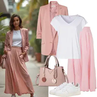 Poletne Outfiti Gost na poroki mit Roza max&co. "Moden videz za Tehtnico"