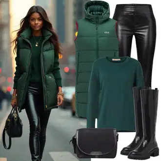 Green pants outfits "Moden videz za Tehtnico"