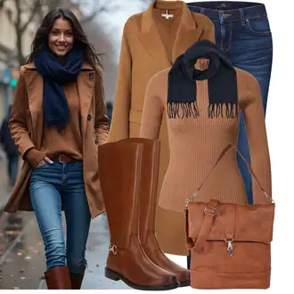 Kombinacije za zimu Ležerno Denim/Traper sa Plava/Tamnoplava Hlača Velika Veličina LTB "Udoban zimski outfit"Look: Rap, Stil, cool, Običan, Premium, Ležerno, Old Money
