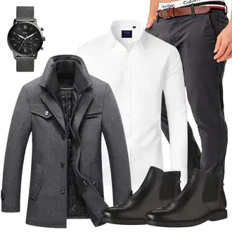 Outfit mit Blau Jumpsuit & Overall Overall/Wintermantel/Winter Parka Lavnis "Old Money Style"
