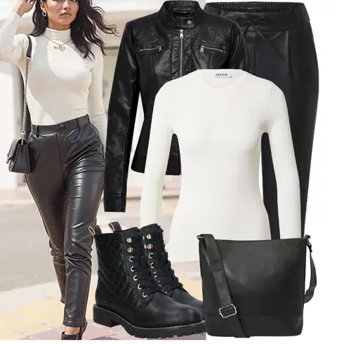 Kombinace Bílá/Oranžová/Černá/Zelená/Hnědá Kožený Legíny/Jeggings/Kožená Kalhoty/Legíny Kožený Vzhled/Kalhoty z Umělé Kůže/Skinny Kalhoty/Tregíny Only