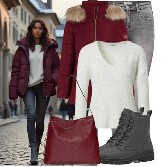 Outfity z džínu Mom Zima s Šedá/Světle zelená/Khaki Svetry 2 v 1/Basic Svetr/Svetr Carmen/Kašmírový Svetr/Svetr s Výstřihem/Svetr z Jemné Pleteniny/Kašmírový Svetr/Mohair Pullover/Jednoduchý Svetr/Vlněný Svetr/Svetr s přehozem JdY "Vkusný podzimní outfit"Look: Pro Dům, Mom, Bezešvé, Univerzitní