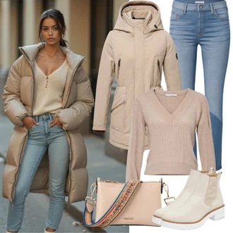Outfit s Tmavě modrá/Modrá/Světle modrá Mom Jean/Termální Džíny/Sweat Džíny/Rovná Džína/Džíny Volného Střihu/Dámské Džíny s Délkou 7/8/Baggy Džíny/Sportovní boty/Dad Džíny/Formální Košile/Zkrácené Džíny/Kožená Pánská Bund jjxx "Perfektní pro zimu"