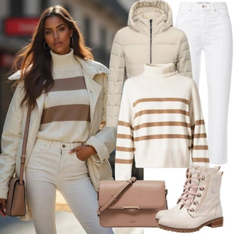 Outfit s Růžová Šněrovací Kotníková Bota/Plochá Kotníková Bota/Zimní Kozačka/Zimní kotníková bota/Kotníková Bota s Podšívkou/Kožené pánské obuv/Zimní tenisky/Klasická kozačka Lascana "Perfektní pro zimu"