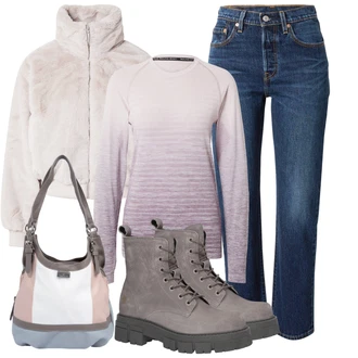 Outfits for chubby Kul mit Bež/Roza/Škrlatna/Rjava Torba za čez ramo/Velika torba/Vrečka za prenašanje/Vrečka iz blaga/Torba za čez ramo/Satchel torba/Nakupovalna torba Tom Tailor "Popoln za jesen"Look: Kul, Eleganten, Italijanska, Lepo, Stari denar