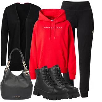 Outfits for chubby Lepo mit Črna/Siva/Temno siva/Bela Torba za čez ramo/Satchel torba/Torba za čez ramo MICHAEL Michael Kors "Popoln za jesen"Look: Zunaj, Jazz, Mom, Lepo, Pisarna