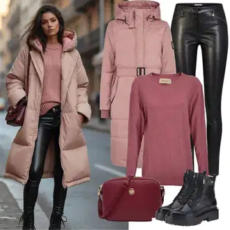 Zimske Outfiti Debel mit Rdeča/Roza/Temno rdeča/Škrlatna Pulover z Resicami/Osnovni Pulover/Volnen Pulover/Pulover Carmen/Pulover za dojenje/Pulover iz Kašmirja/Zimski Pulover/Fini Pleteni Pulover/Pleteni Pulover/Pulover z vzorcem pletenja/Pulover Nicki/Pulover z Okroglim Izrezom artigli "Popolno za zimo"