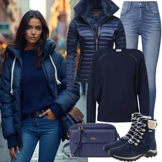 Zimske Outfiti Debel mit Svetlo modra/Temno modra Usnjene moške čevlje/Zimski gležnjar/Zimske superge/Oblazinjeni škorenj/Škornj za Sneg pe1 "Popolno za zimo"